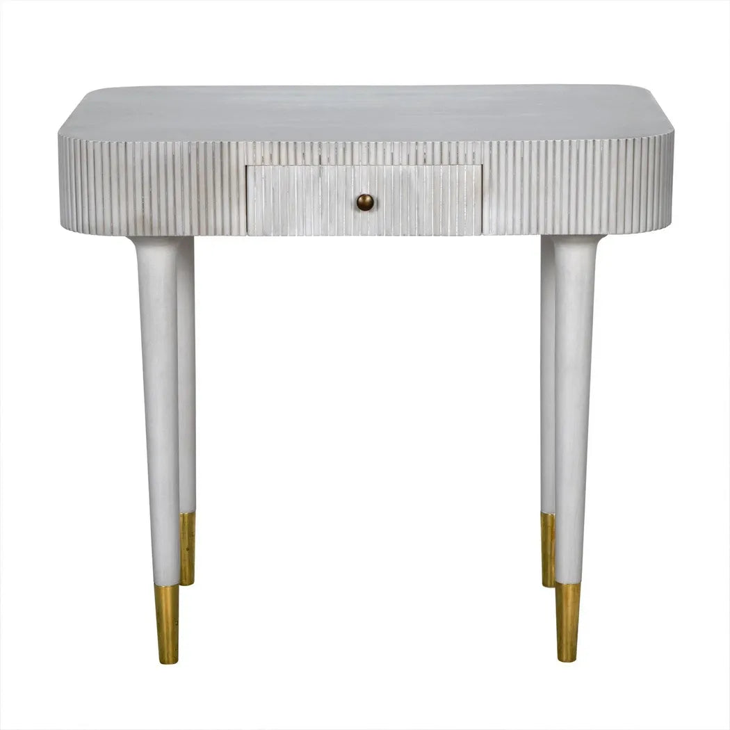 Noir Celine Wood Rectangle Side Table