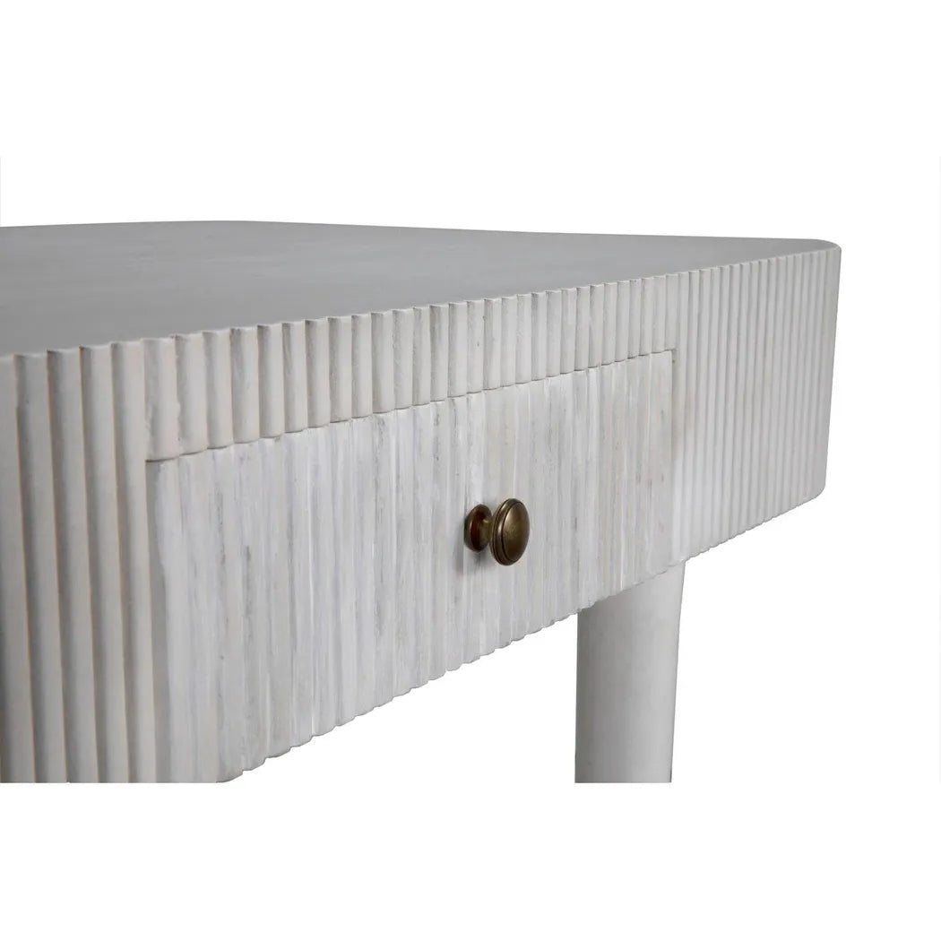 Noir Celine Wood Rectangle Side Table