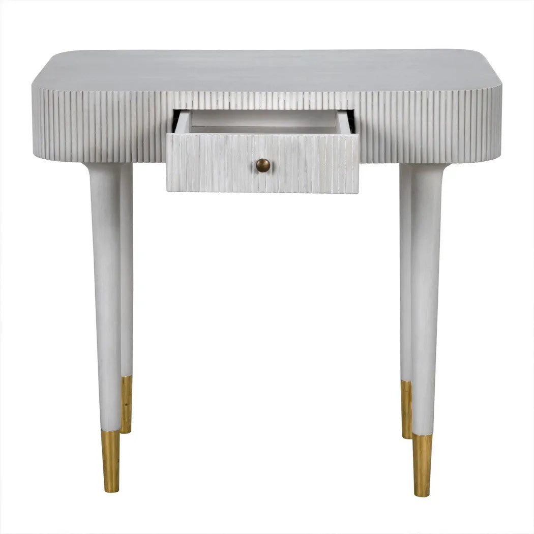 Noir Celine Wood Rectangle Side Table