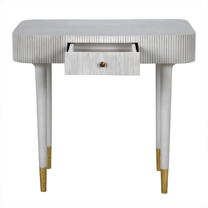 Noir Celine Wood Rectangle Side Table