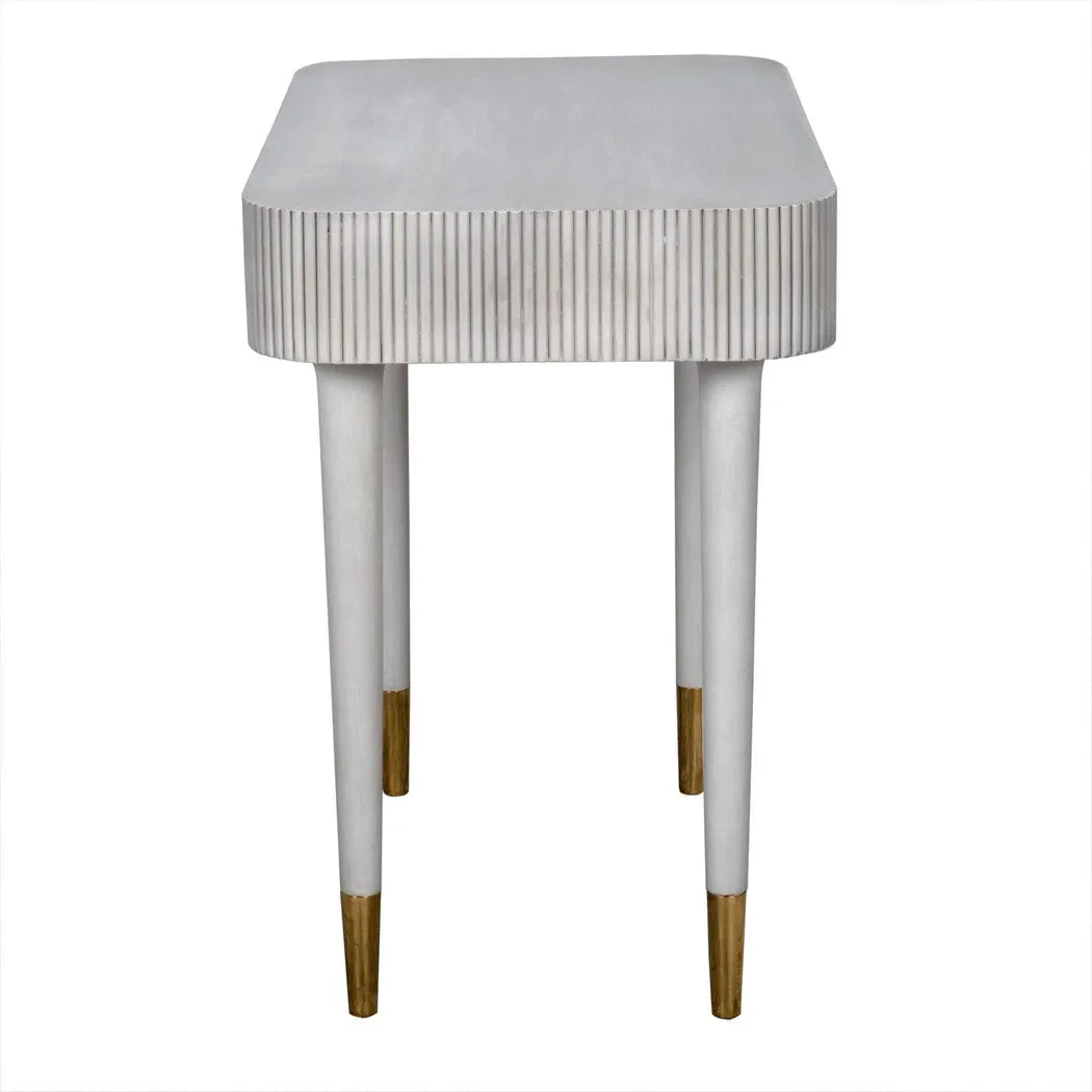 Noir Celine Wood Rectangle Side Table