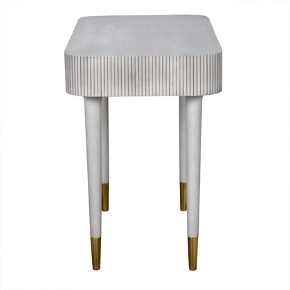 Noir Celine Wood Rectangle Side Table