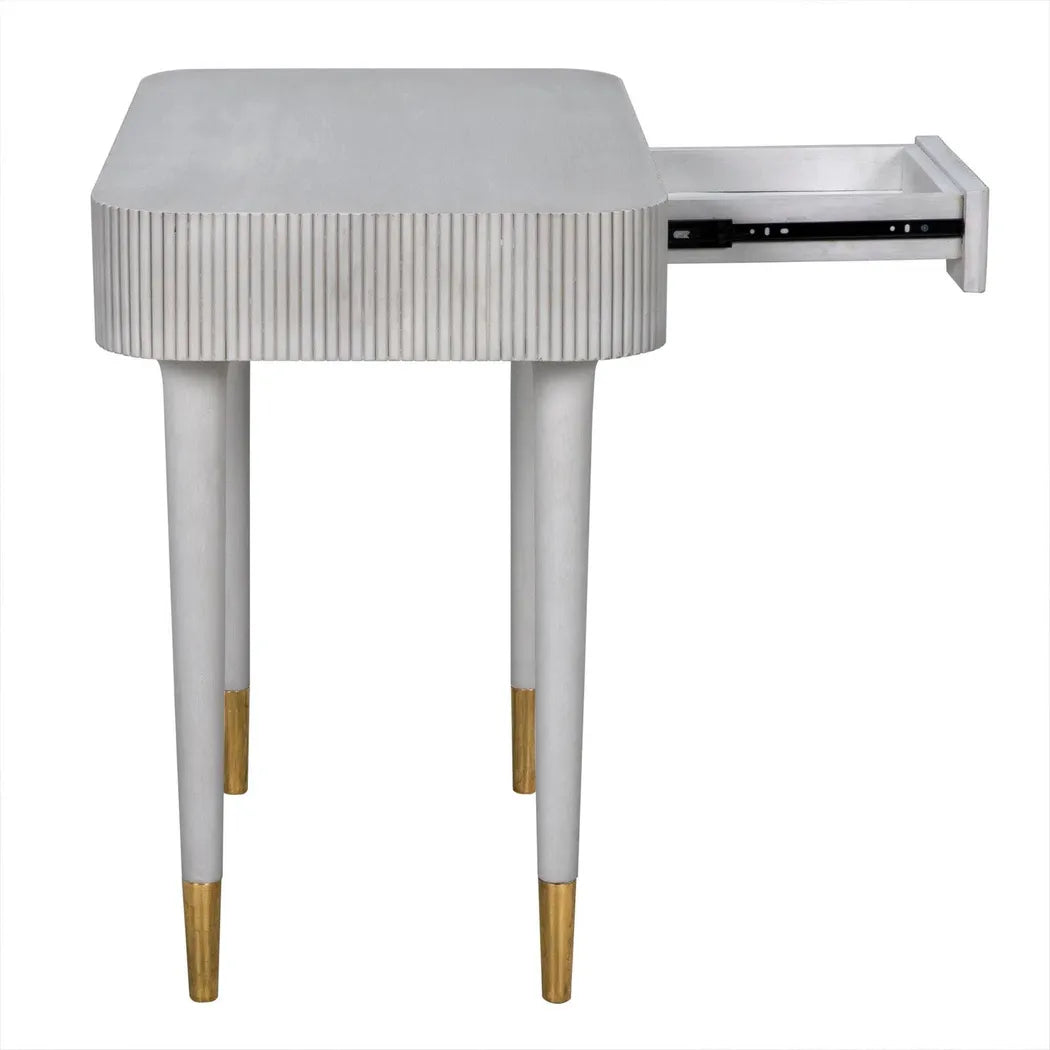 Noir Celine Wood Rectangle Side Table