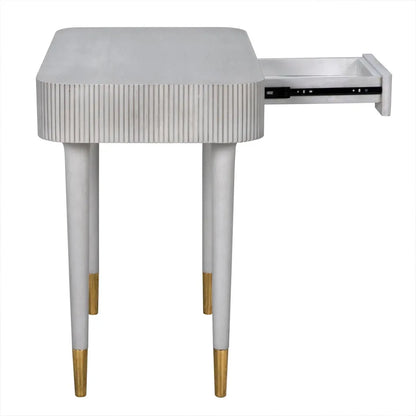 Noir Celine Wood Rectangle Side Table
