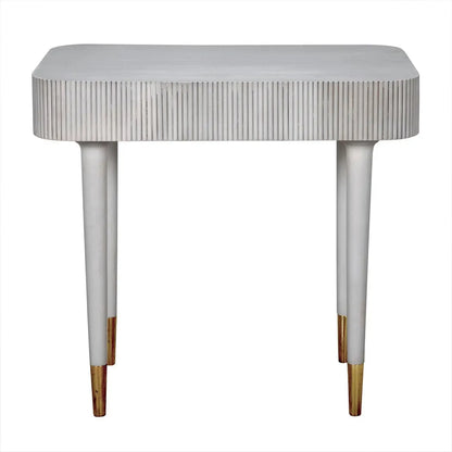 Noir Celine Wood Rectangle Side Table