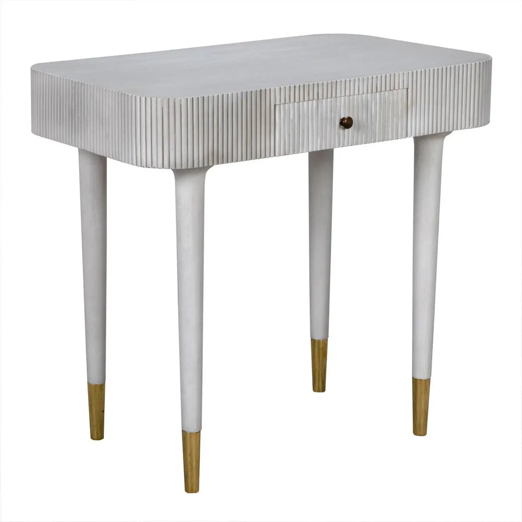 Noir Celine Wood Rectangle Side Table