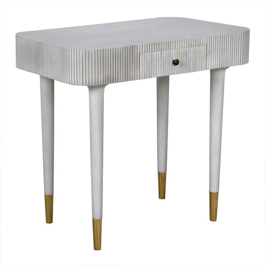 Noir Celine Wood Rectangle Side Table