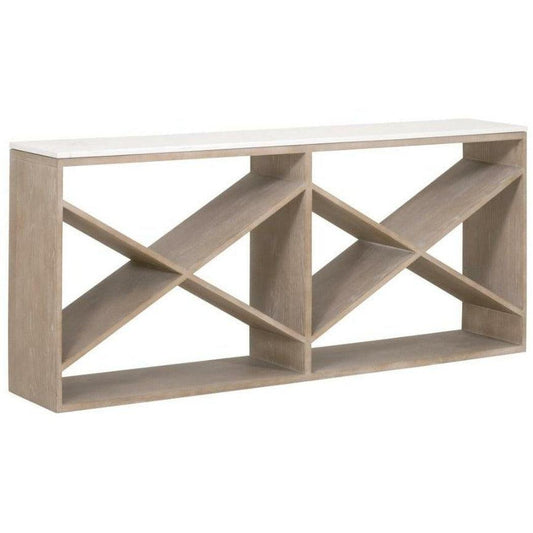 Cellar Console Table Gray Oak White Quartz Console Tables Sideboards and Things By Essentials For Living