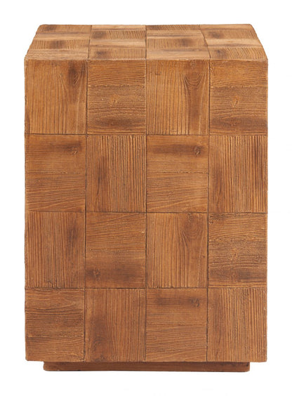 Zuo Modern Cetka Natural Faux Wood Side Table