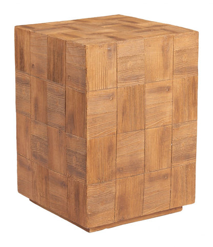 Zuo Modern Cetka Natural Faux Wood Side Table