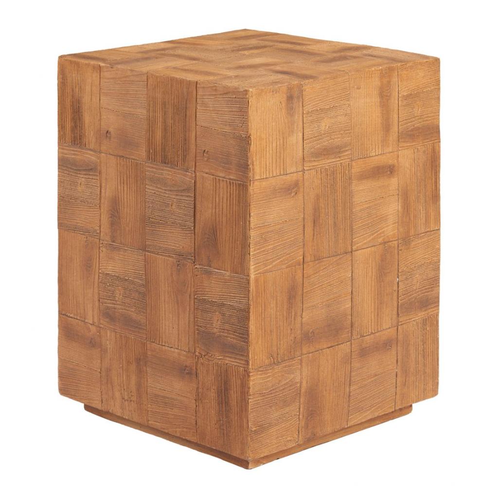 Zuo Modern Cetka Natural Faux Wood Side Table