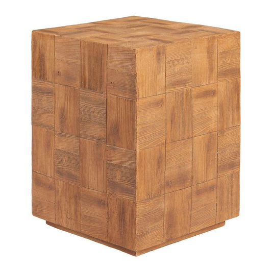 Zuo Modern Cetka Natural Faux Wood Side Table