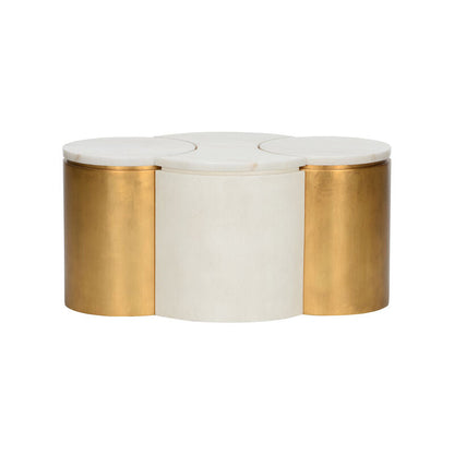 Chelsea House Chain Marble Top Barrel Shaped Table Set