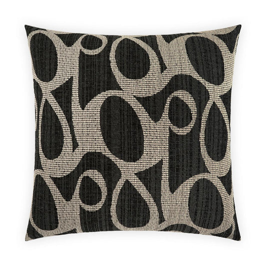 D.V. Kap Chalamont Charcoal Black Throw Pillow With Insert