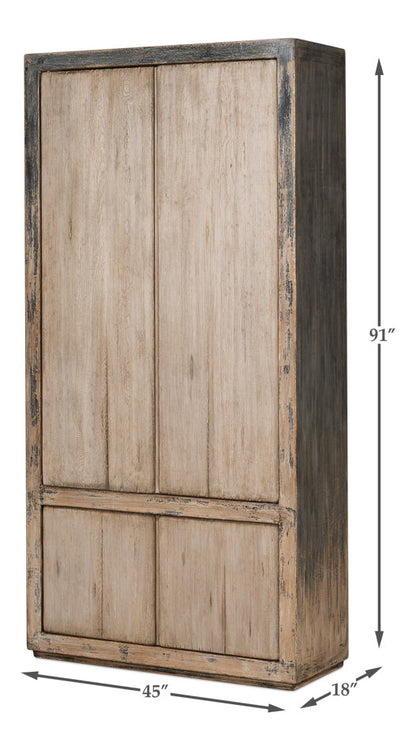 Chamonix Tall Cupboard-Sideboards-Sarreid-LOOMLAN