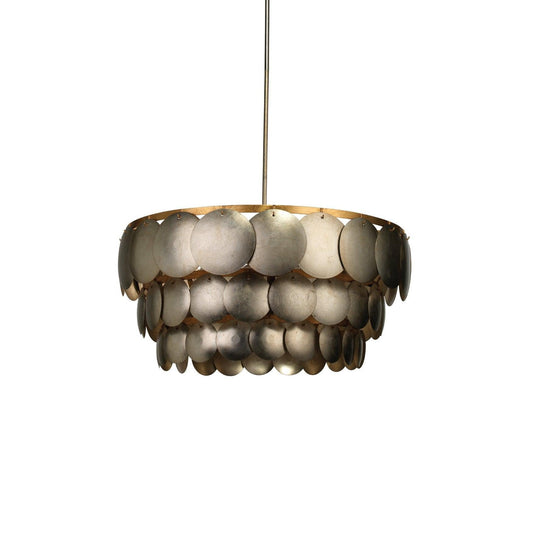 Jamie Young Champagne Iron Calypso Three Tier Chandelier