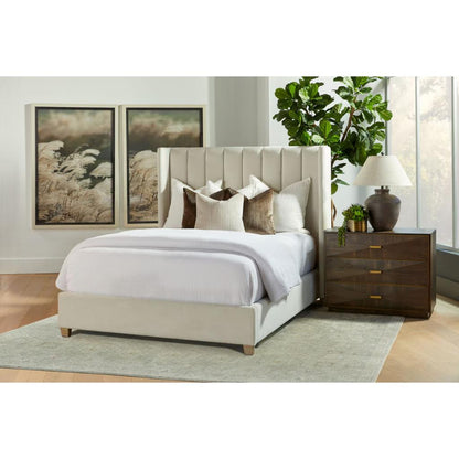 Chandler Wingback Velvet Bed