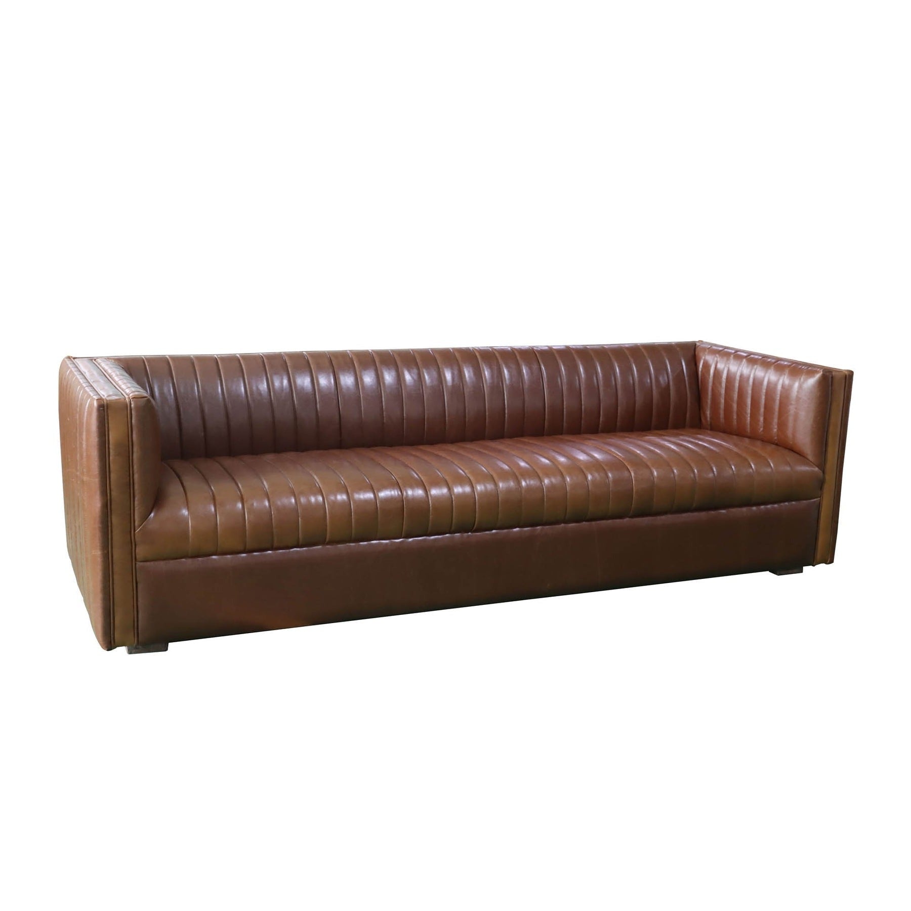 Channel Sofa - Camel Brown-Sofas-LH Imports-LOOMLAN