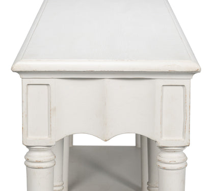 Chantal Console Table With Drawers and Storage in Antique White-Console Tables-Sarreid-LOOMLAN