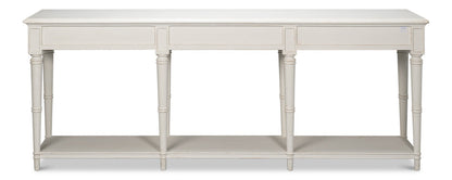 Chantal Console Table With Drawers and Storage in Antique White-Console Tables-Sarreid-LOOMLAN