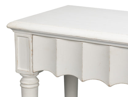 Chantal Console Table With Drawers and Storage in Antique White-Console Tables-Sarreid-LOOMLAN