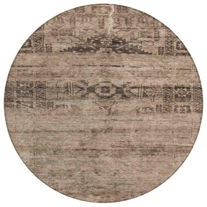 LOOMLAN Rugs Charix Brown Washable Indoor-Outdoor Rug