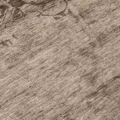 LOOMLAN Rugs Charix Brown Washable Indoor-Outdoor Rug