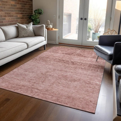 LOOMLAN Rugs Charix Pink Washable Indoor-Outdoor Rug