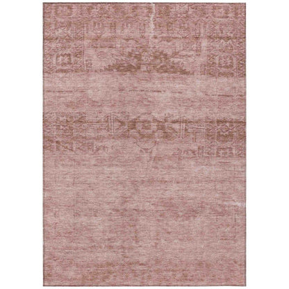 LOOMLAN Rugs Charix Pink Washable Indoor-Outdoor Rug