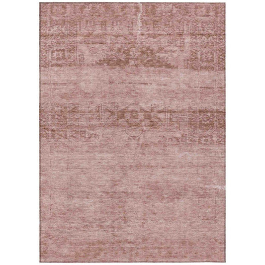LOOMLAN Rugs Charix Pink Washable Indoor-Outdoor Rug