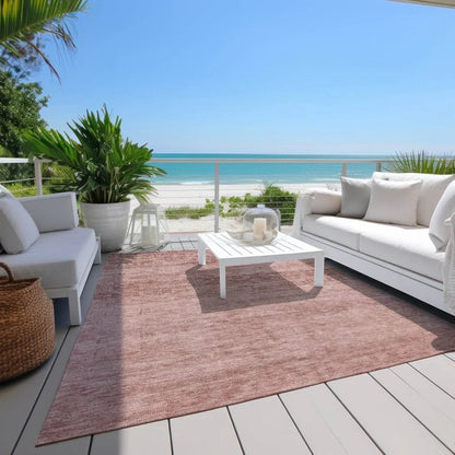 LOOMLAN Rugs Charix Pink Washable Indoor-Outdoor Rug