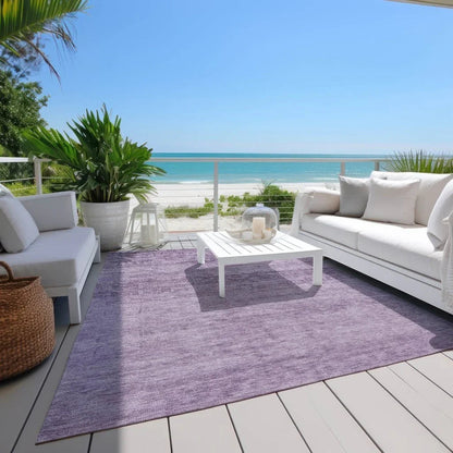 LOOMLAN Rugs Charix Purple Washable Indoor-Outdoor Rug