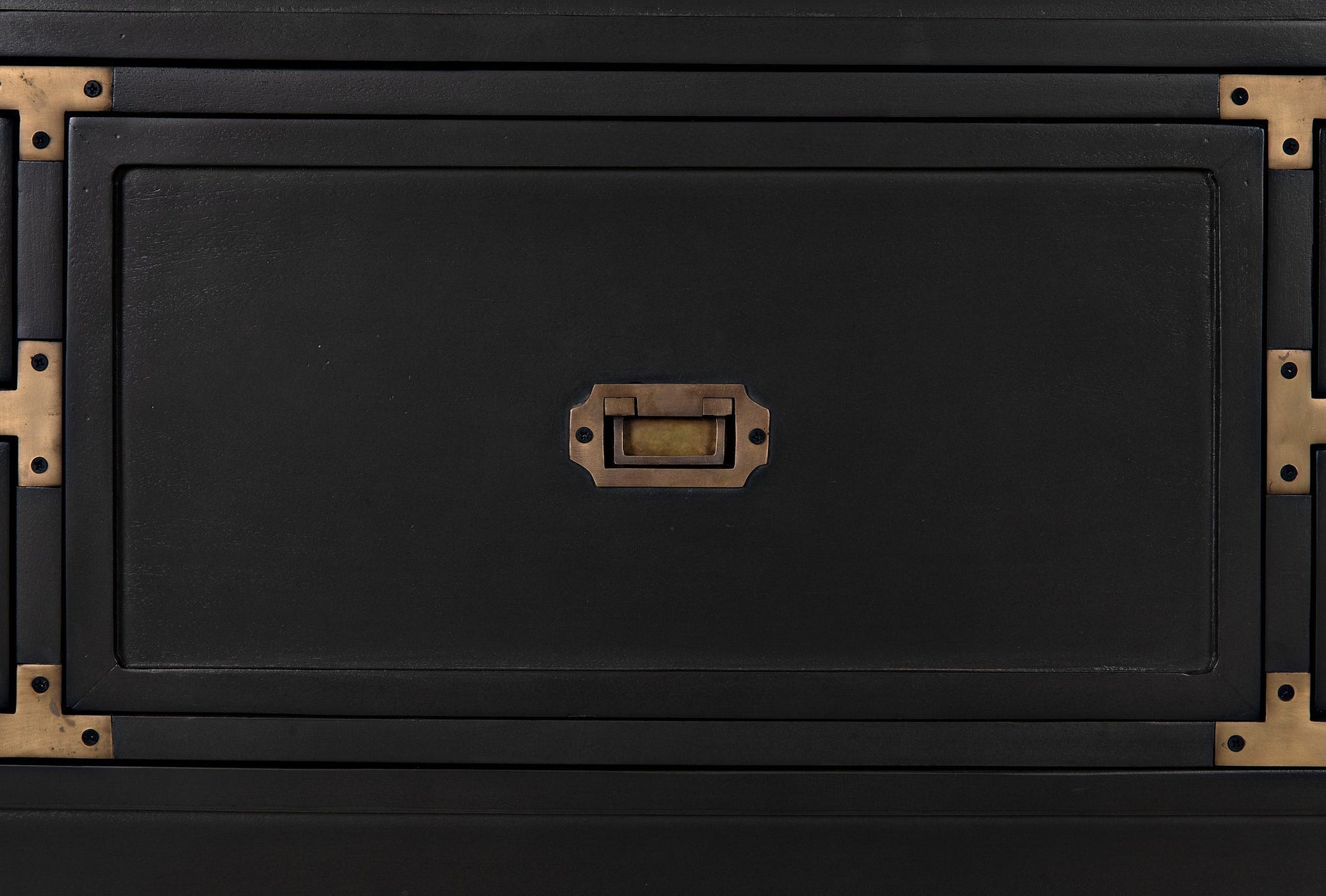 Charles Wood and Brass Black Chest-Chests-Noir-Sideboards and Things