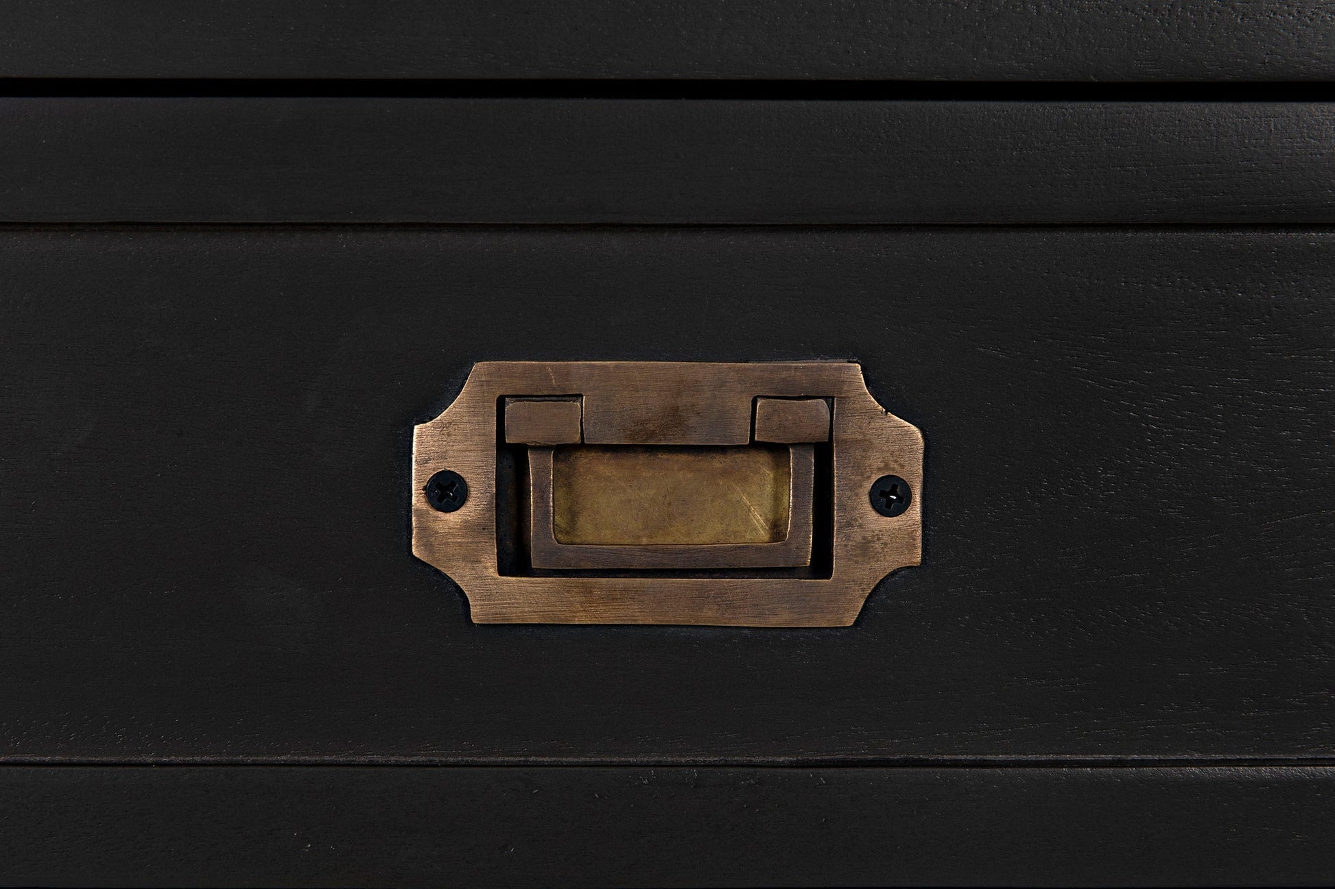 Charles Wood and Brass Black Chest-Chests-Noir-Sideboards and Things