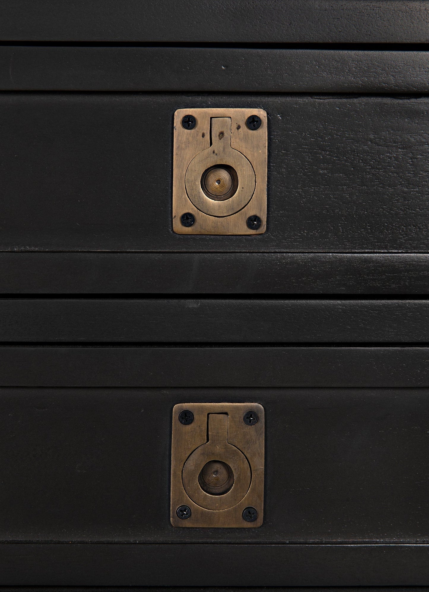 Charles Wood and Brass Black Chest-Chests-Noir-Sideboards and Things