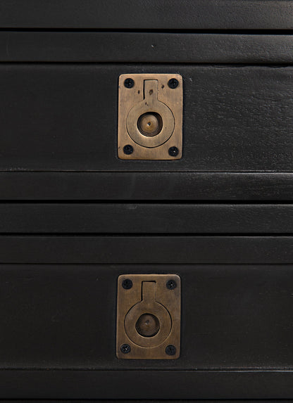 Charles Wood and Brass Black Chest-Chests-Noir-Sideboards and Things