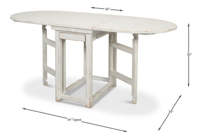 Charlie's Woodenhinge Dropleaf Table-Dining Tables-Sarreid-LOOMLAN