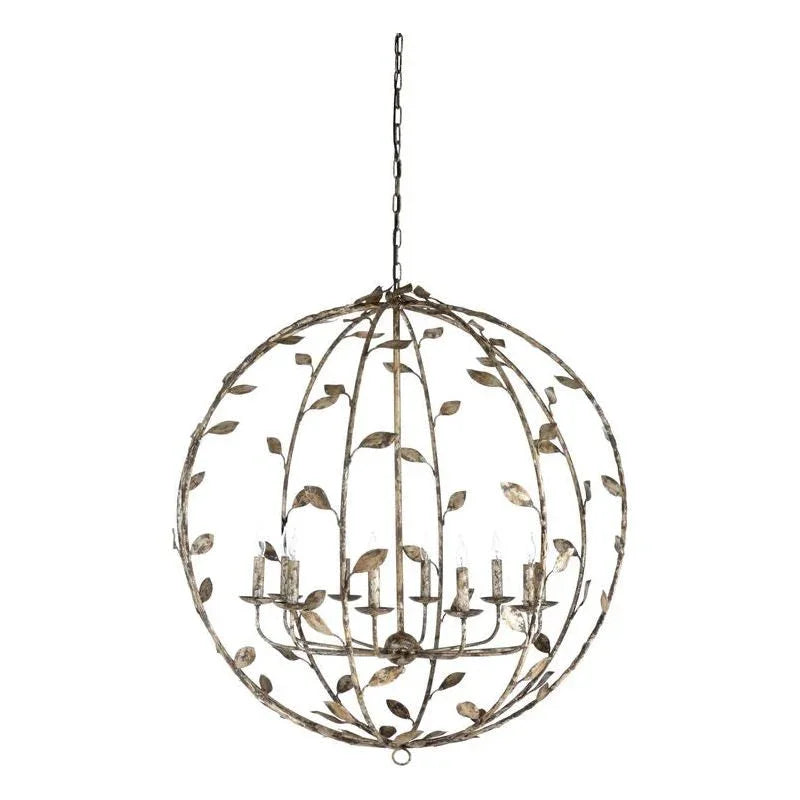 Wildwood Charlotte Rustic Silver Leaf Design Chandelier