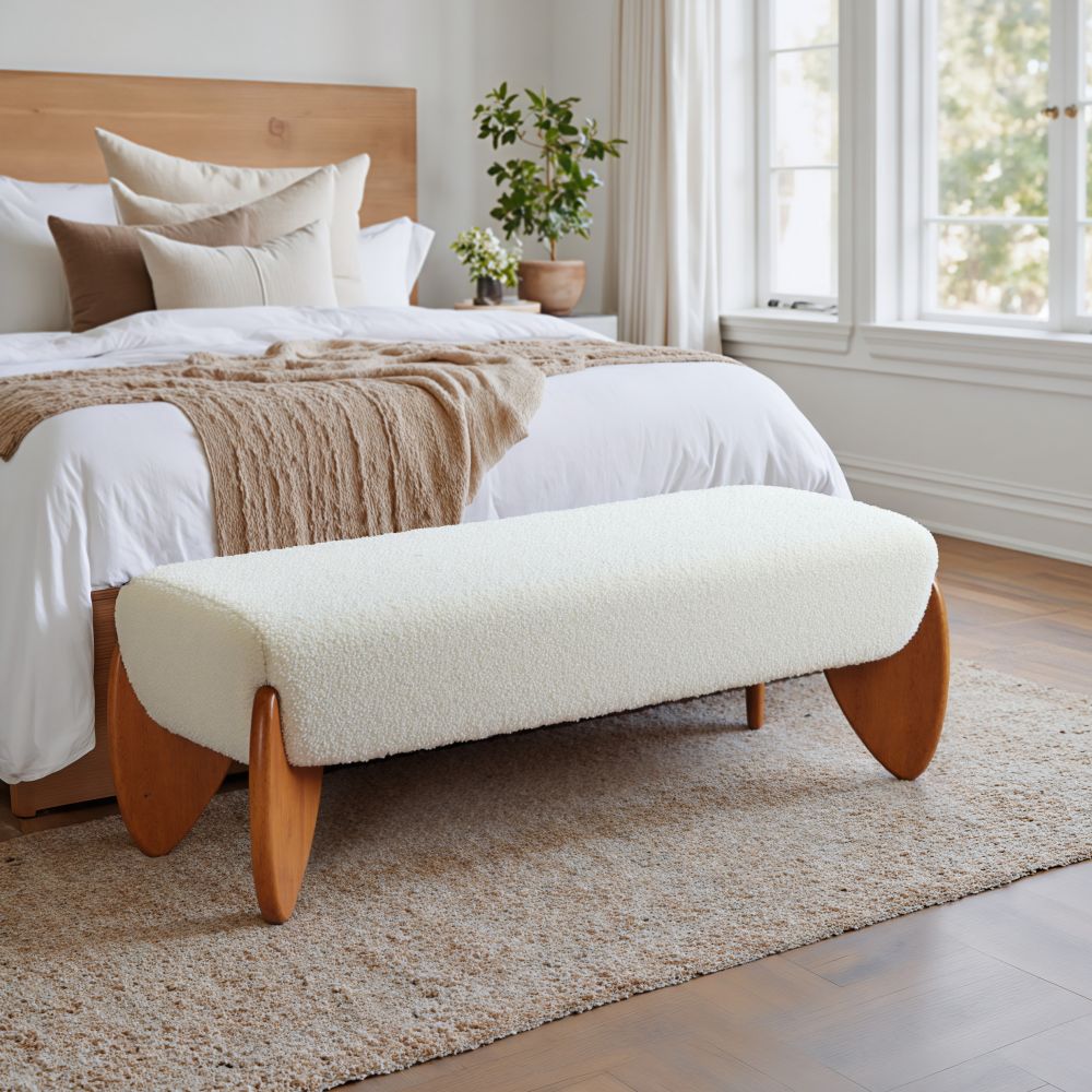 Zuo Modern Charm Textured Fabric Bedroom Bench