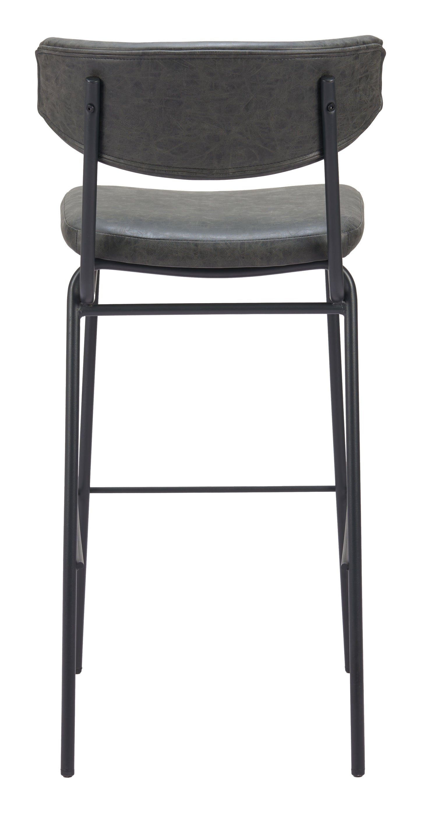 Charon Barstool (Set of 2) Vintage Black-Bar Stools-Zuo Modern-LOOMLAN