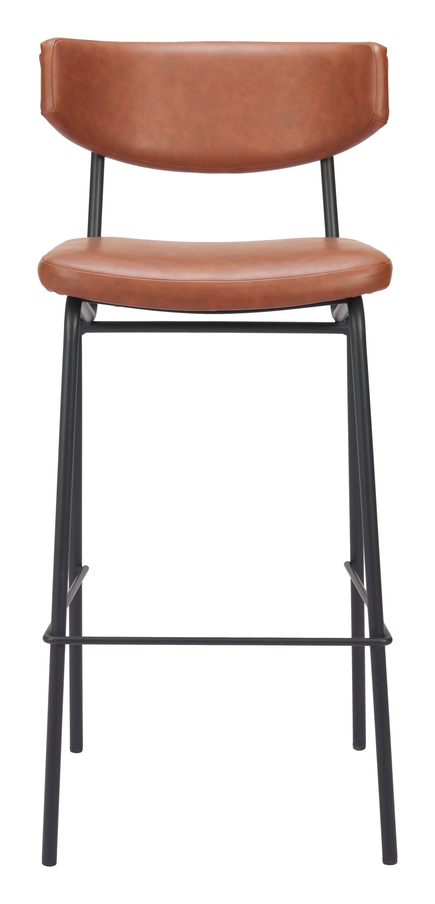 Charon Barstool (Set of 2) Vintage Brown-Bar Stools-Zuo Modern-LOOMLAN