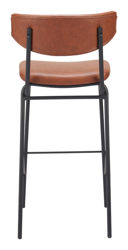 Charon Barstool (Set of 2) Vintage Brown-Bar Stools-Zuo Modern-LOOMLAN