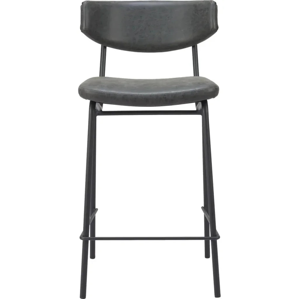 Zuo Modern Charon Vintage Black Counter Stool 2PC