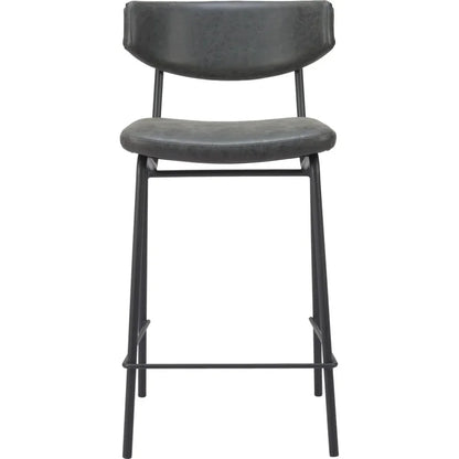 Zuo Modern Charon Vintage Black Counter Stool 2PC
