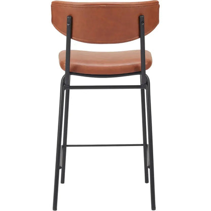 Charon Counter Stool 2PC Vintage Brown - LOOMLAN - Zuo Modern - Counter Stools