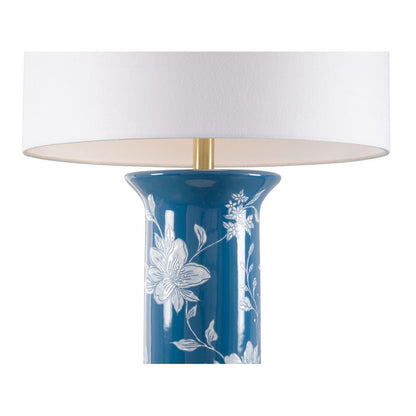 Wildwood Chastity Hand Painted Blue Table Lamp