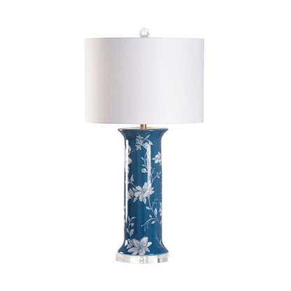 Wildwood Chastity Hand Painted Blue Table Lamp