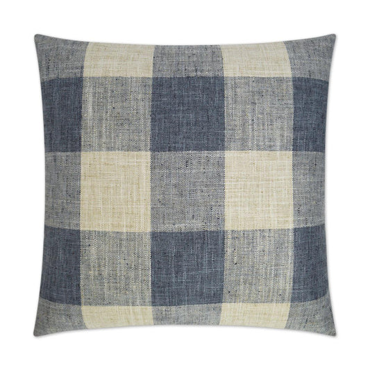 D.V. Kap Check Please Blue Throw Pillow With Insert