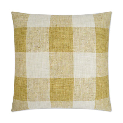 D.V. Kap Check Please Yellow Throw Pillow With Insert