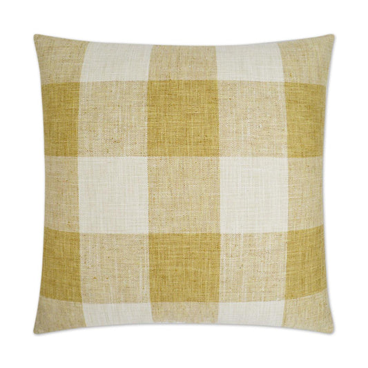 D.V. Kap Check Please Yellow Throw Pillow With Insert
